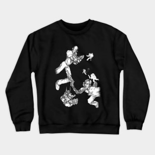 soaring in space guardians of the universe militant office workers Crewneck Sweatshirt